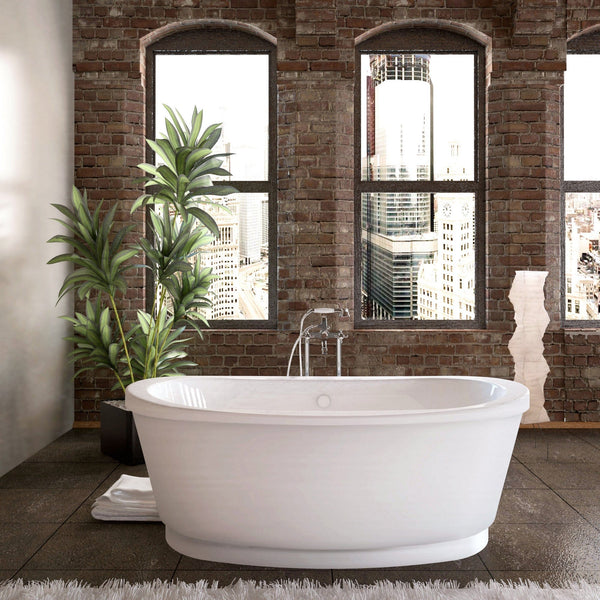 Atlantis Whirlpools Allure 36 x 66 Freestanding Tub with Center Drain 3666A