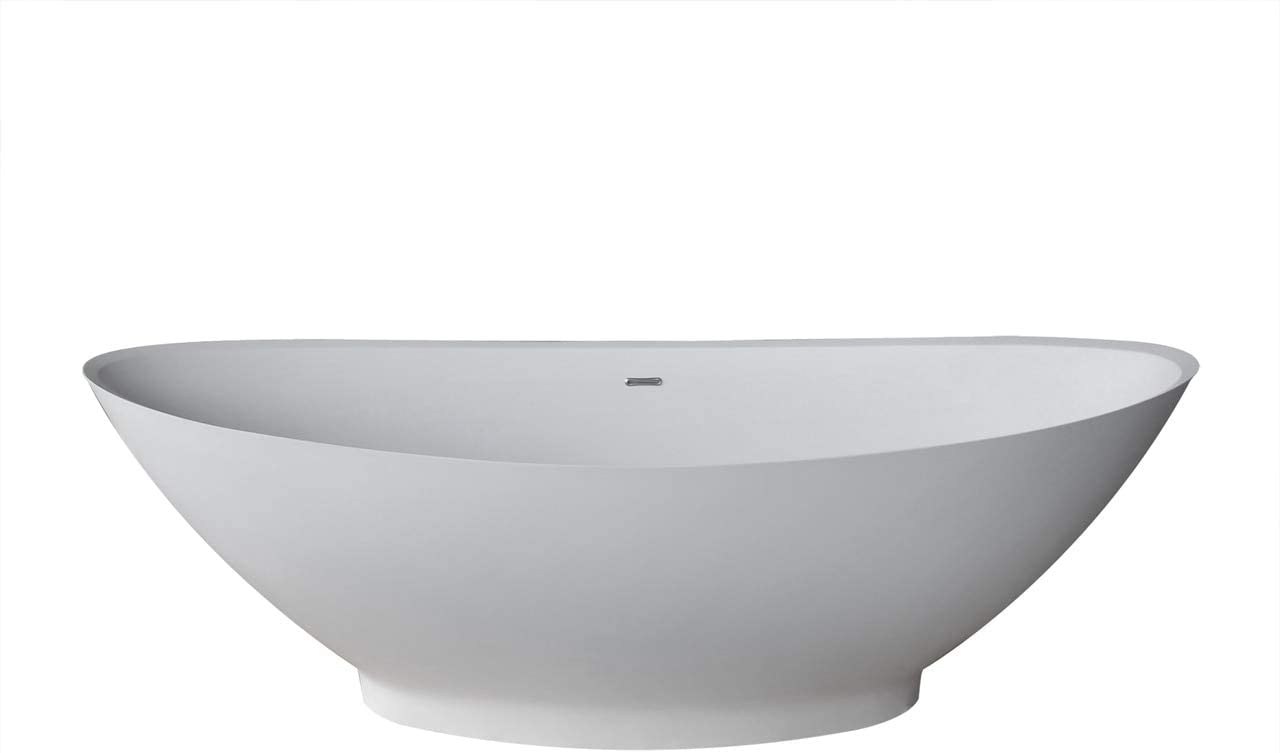 Atlantis Whirlpools Lucea 34 x 73 Artificial Stone Freestanding Bathtub 7233LCSXCWXX