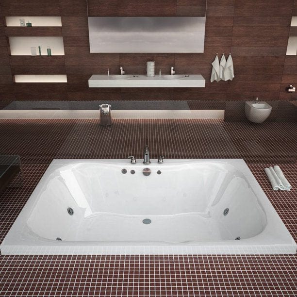 Atlantis Whirlpools Neptune 40 x 60 Rectangular Soaking Bathtub 4060N