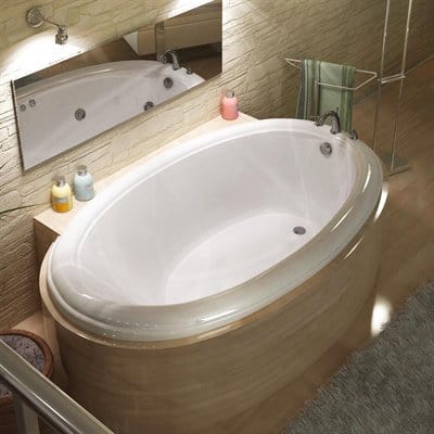 Atlantis Whirlpools Petite 44 x 78 Oval Soaking Bathtub 4478PC