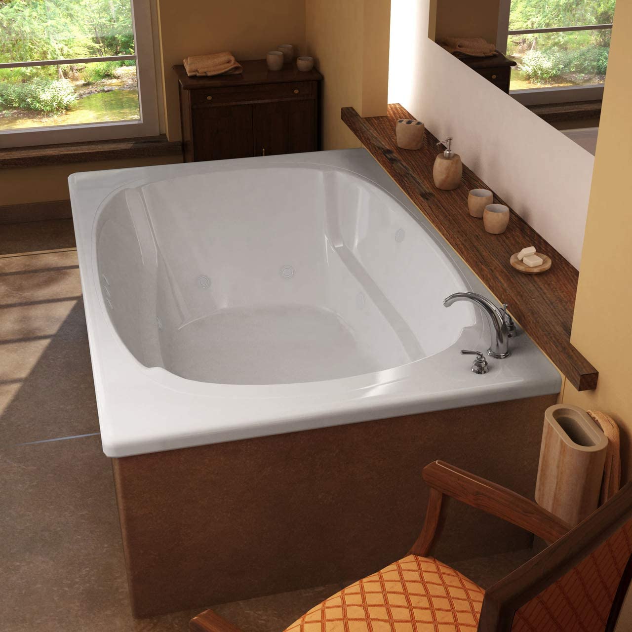 Atlantis Whirlpools Charleston 48 x 78 Rectangular Whirlpool Jetted Bathtub 4878CWL