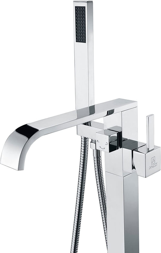 Anzzi Brand FS-AZ0044CH Angel 2-Handle Claw Foot Tub Faucet with Hand Shower in Polished Chrome