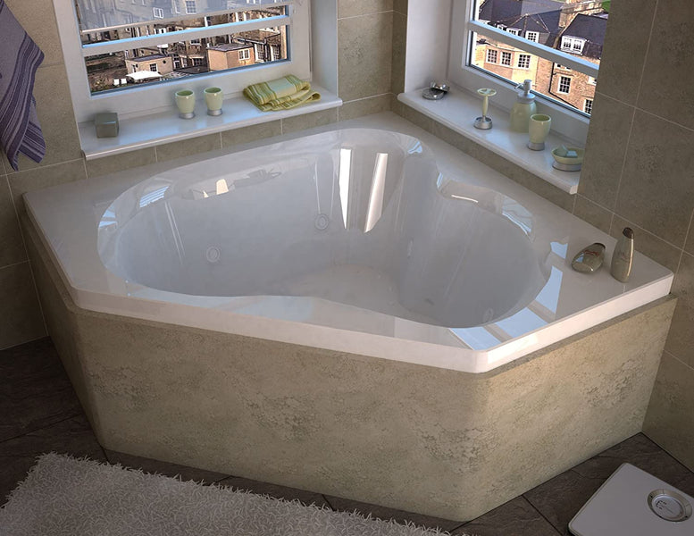 Atlantis Whirlpools Cascade 60 x 60 Corner Air & Whirlpool Jetted Bathtub 6060CDR