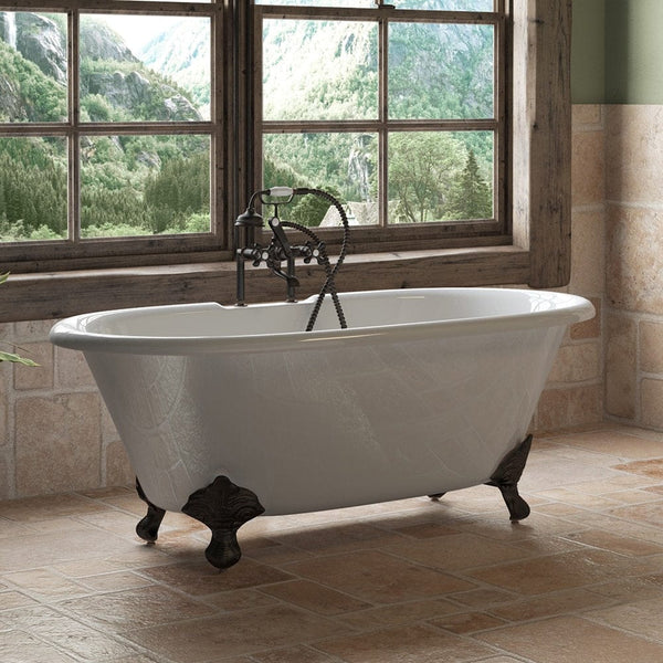 Cambridge Plumbing Cast Iron Double Ended Clawfoot Tub 60