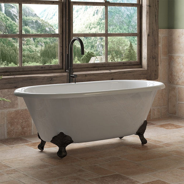 Cambridge Plumbing Cast Iron Double Ended Clawfoot Tub 60