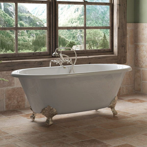 Cambridge Plumbing Cast Iron Double Ended Clawfoot Tub 60