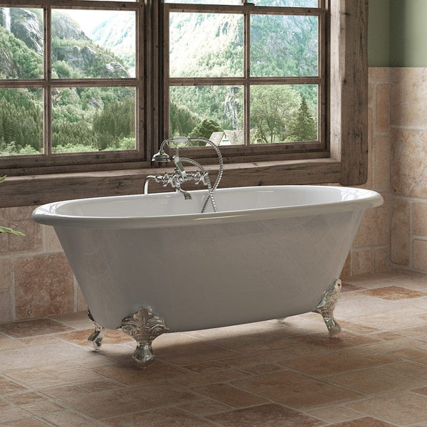 Cambridge Plumbing Cast Iron Double Ended Clawfoot Tub 60