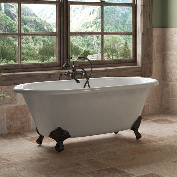 Cambridge Plumbing Cast Iron Double Ended Clawfoot Tub 60