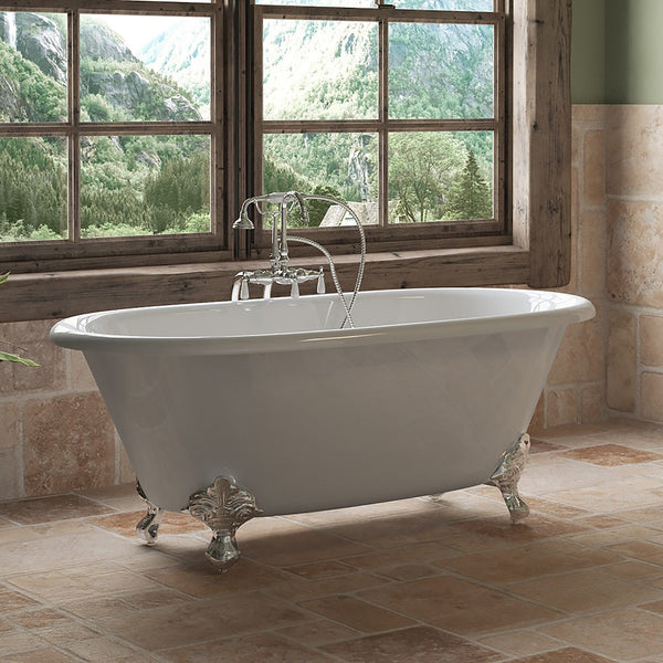 Cambridge Plumbing Cast Iron Double Ended Clawfoot Tub 60