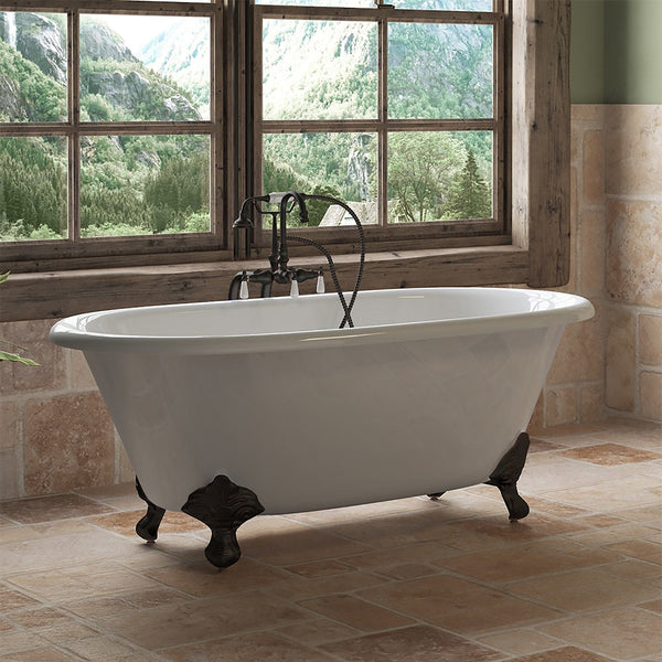 Cambridge Plumbing Cast Iron Double Ended Clawfoot Tub 60