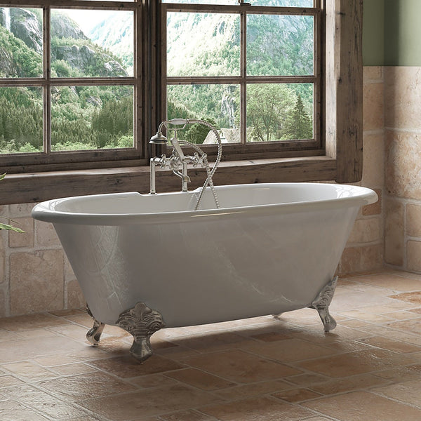 Cambridge Plumbing Cast Iron Double Ended Clawfoot Tub 60