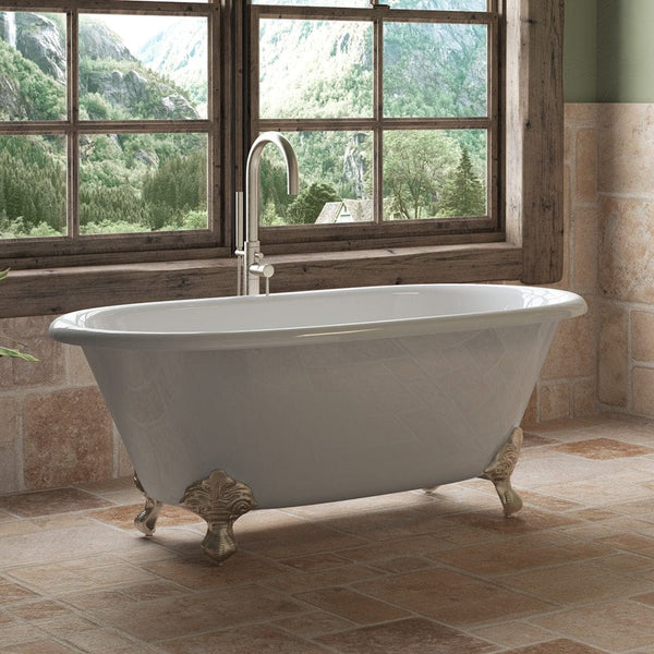 Cambridge Plumbing Cast Iron Double Ended Clawfoot Tub 60