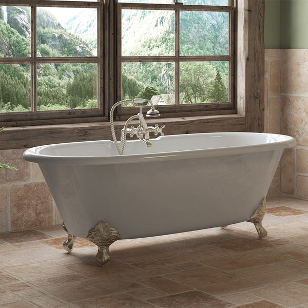 Cambridge Plumbing Cast Iron Double Ended Clawfoot Tub 67