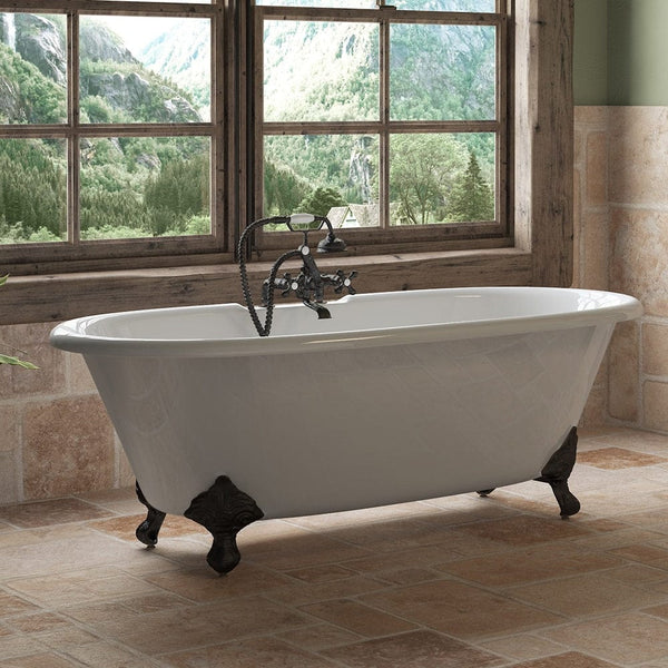 Cambridge Plumbing Cast Iron Double Ended Clawfoot Tub 67