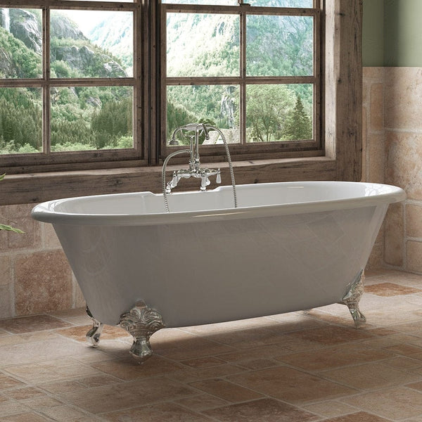 Cambridge Plumbing Cast Iron Double Ended Clawfoot Tub 67