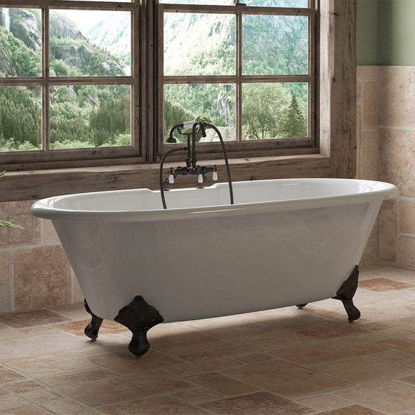 Cambridge Plumbing Cast Iron Double Ended Clawfoot Tub 67