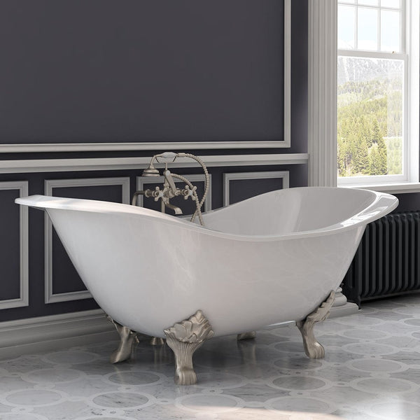 Cambridge Plumbing Cast Iron Double Ended Slipper Tub 71