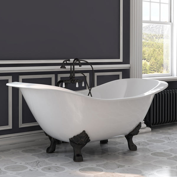 Cambridge Plumbing Cast Iron Double Ended Slipper Tub 71