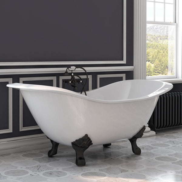 Cambridge Plumbing Cast Iron Double Ended Slipper Tub 71