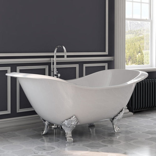 Cambridge Plumbing Cast Iron Double Ended Slipper Tub 71