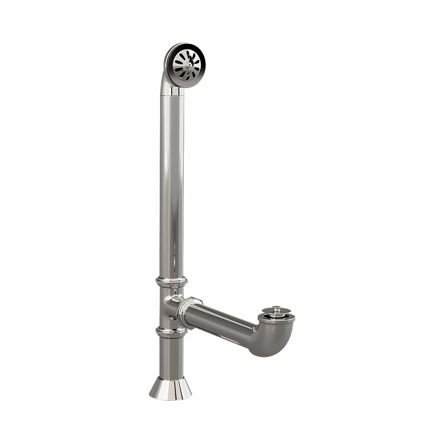 Cambridge Modern Lift & Turn Tub Drain with Overflow Assembly-Polished Chrome CAM1900LTB-CP