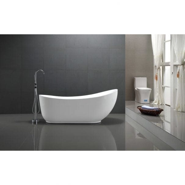 Anzzi Brand FT-AZ090 Talyah Series 5.92 ft. Freestanding Bathtub in White