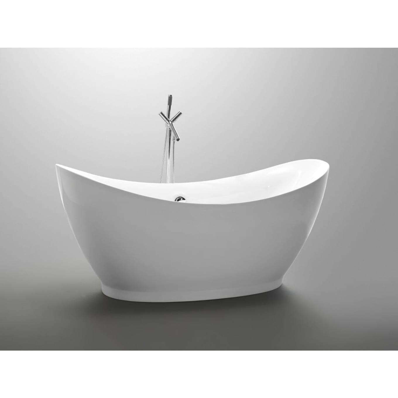 Anzzi Brand FT-AZ091 Reginald Series 5.67 ft. Freestanding Bathtub in White