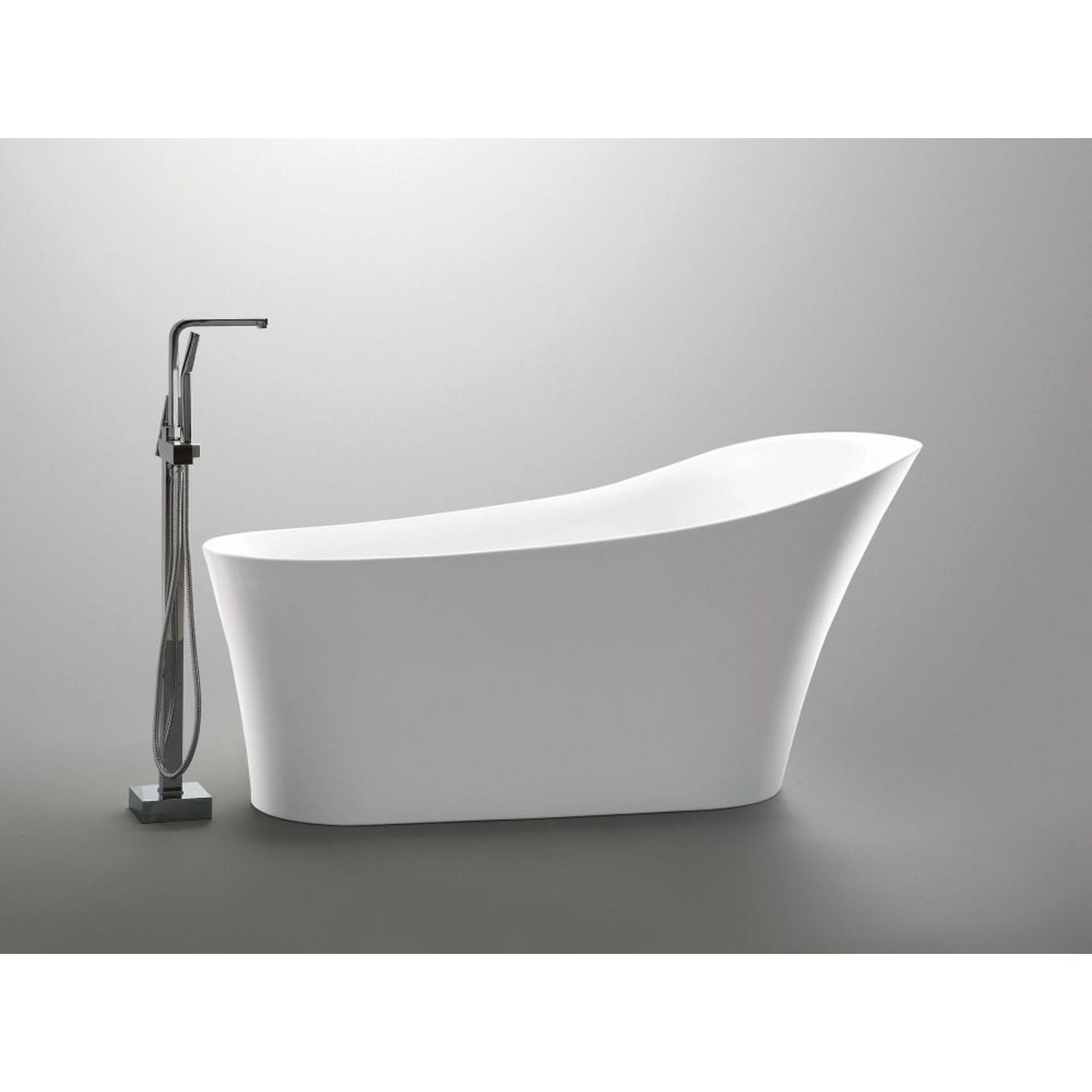 Anzzi Brand FT-AZ092 Maple Series 5.58 ft. Freestanding Bathtub in White