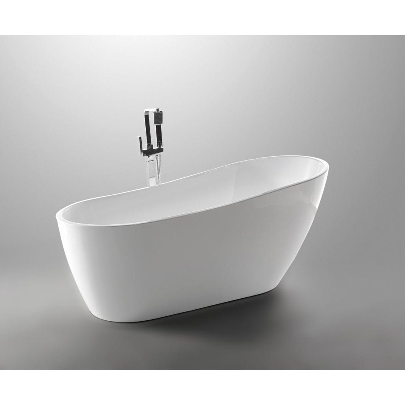 Anzzi Brand FT-AZ093 Trend Series 5.58 ft. Freestanding Bathtub in White