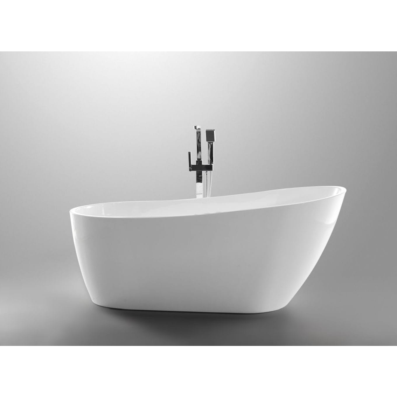 Anzzi Brand FT-AZ093 Trend Series 5.58 ft. Freestanding Bathtub in White