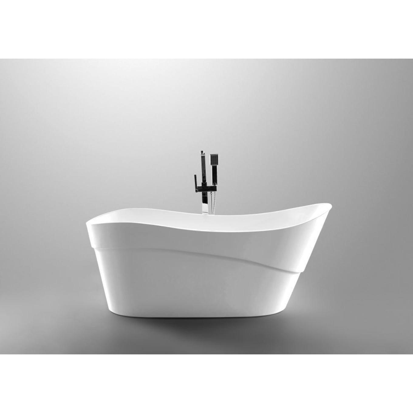 Anzzi Brand FT-AZ094 Kahl Series 5.58 ft. Freestanding Bathtub in White