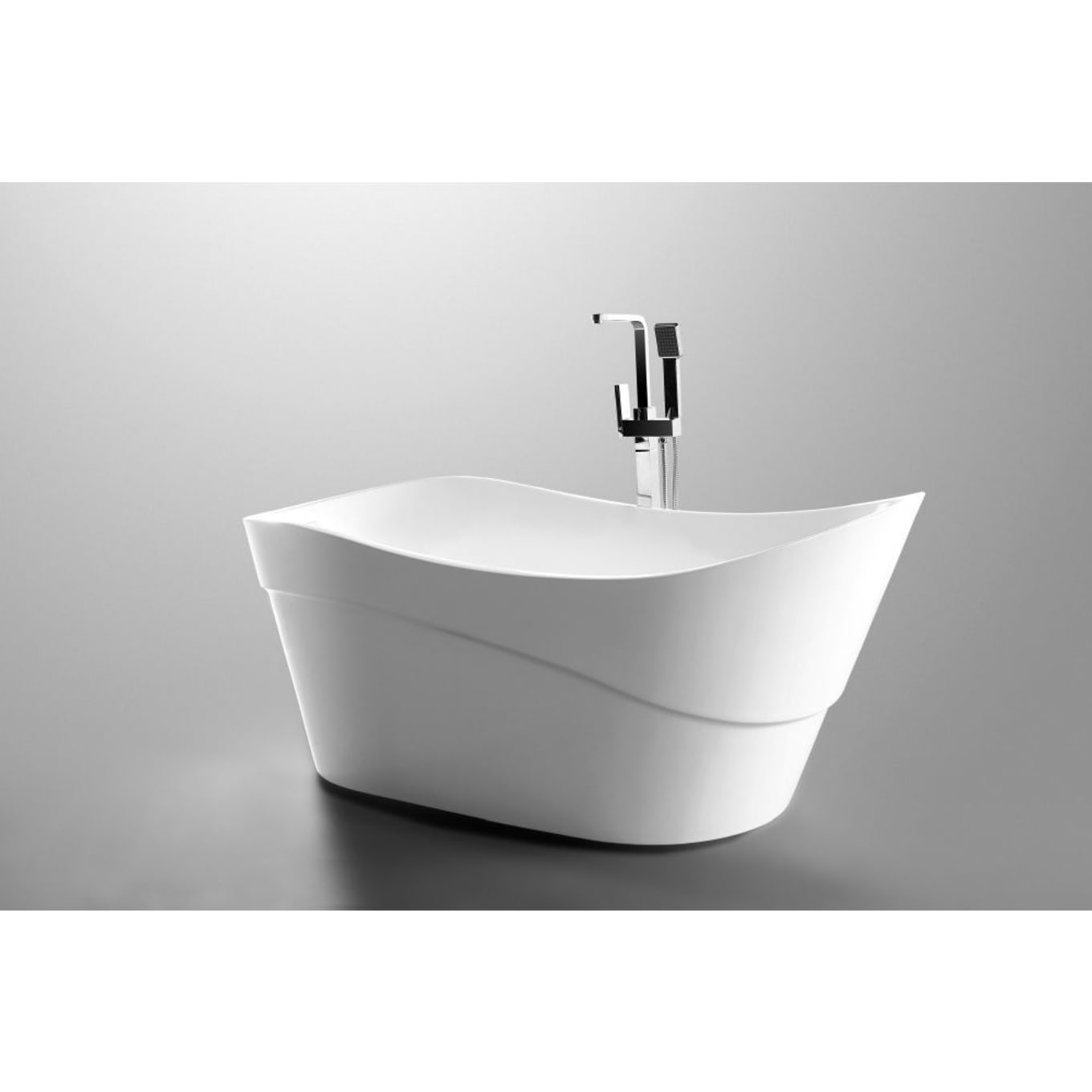 Anzzi Brand FT-AZ094 Kahl Series 5.58 ft. Freestanding Bathtub in White