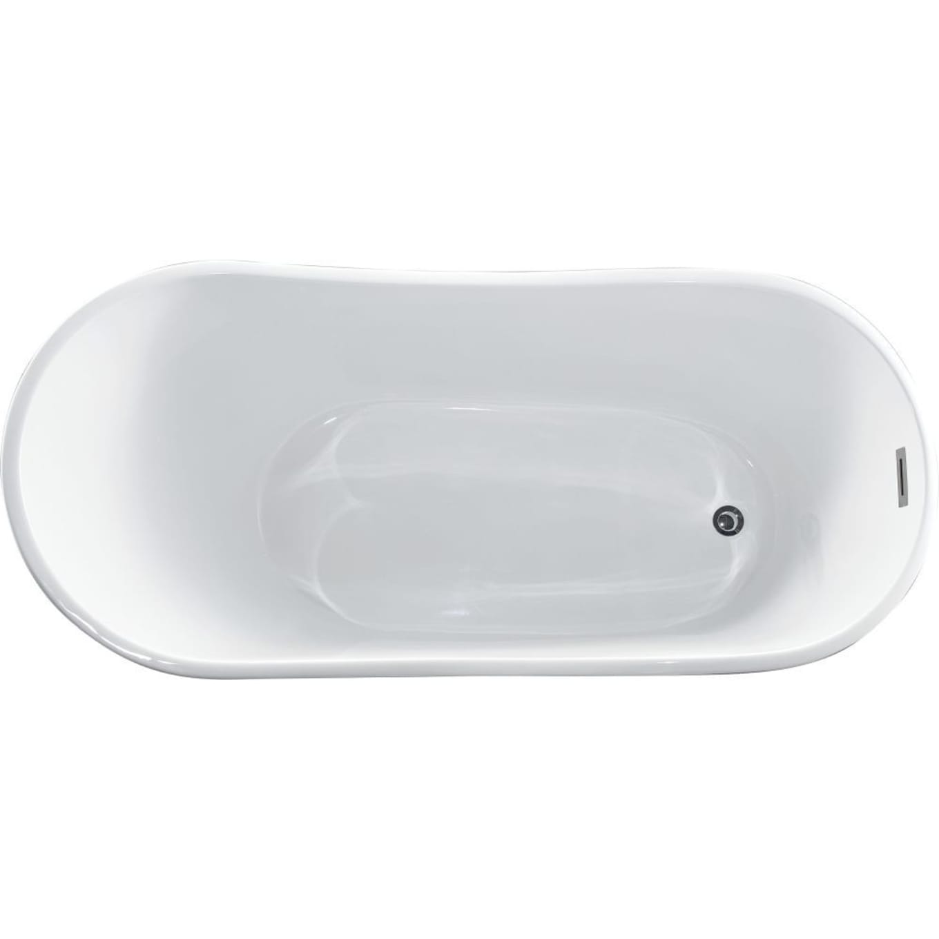 Anzzi Brand FT-AZ094 Kahl Series 5.58 ft. Freestanding Bathtub in White