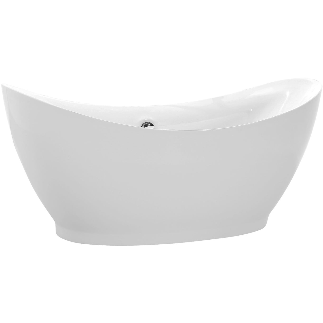 Anzzi Brand FTAZ091-0025C Reginald 68 in. Acrylic Soaking Bathtub in White with Kros Faucet in Polished Chrome