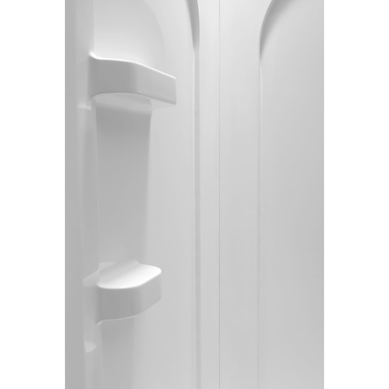 Anzzi SW-AZ007WH Studio 38 in. x 38 in. x 75 in. 2-piece DIY Friendly Corner Shower Surround in White