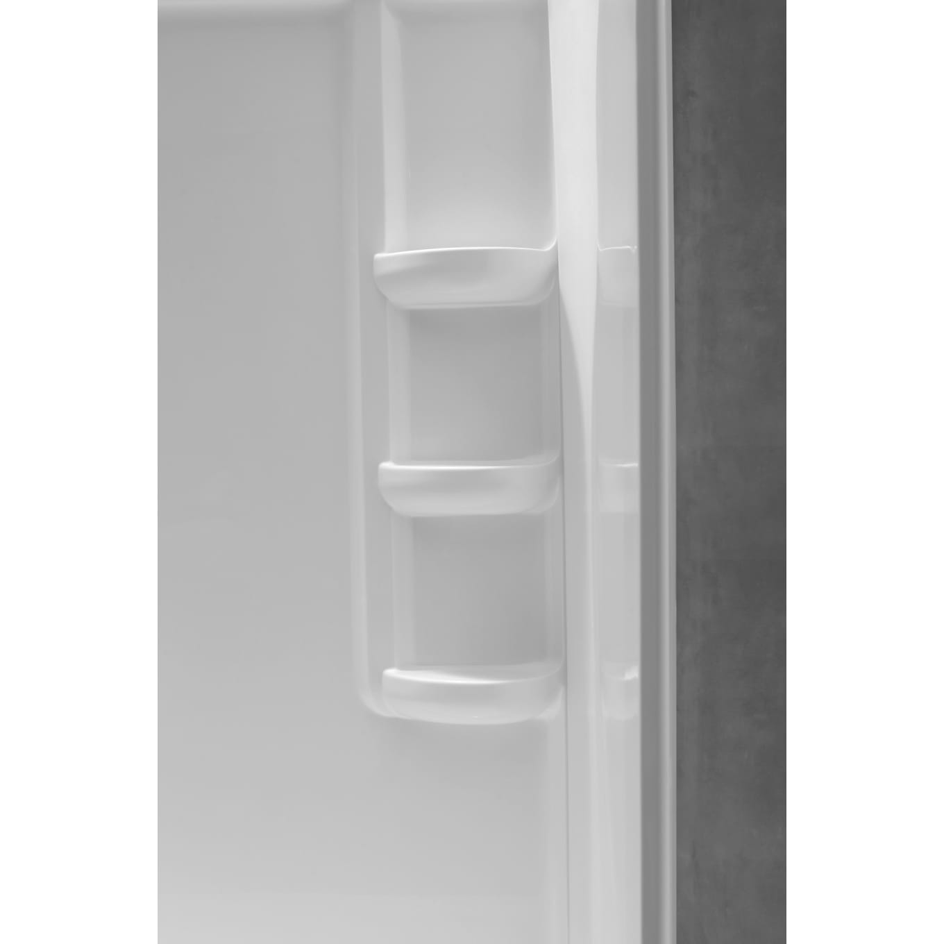 Anzzi SW-AZ009WH Lex-Class 60 in. x 36 in. x 74 in. 3-piece DIY Friendly Alcove Shower Surround in White