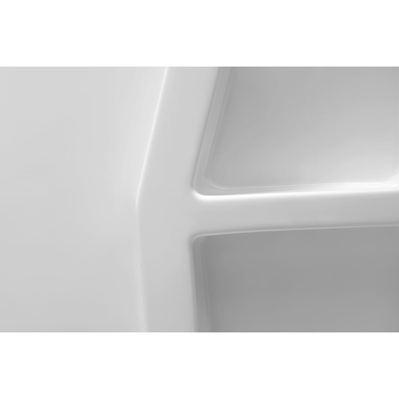 Anzzi SW-AZ010WH Forum 60 in. x 36 in. x 74 in. 3-piece DIY Friendly Alcove Shower Surround in White