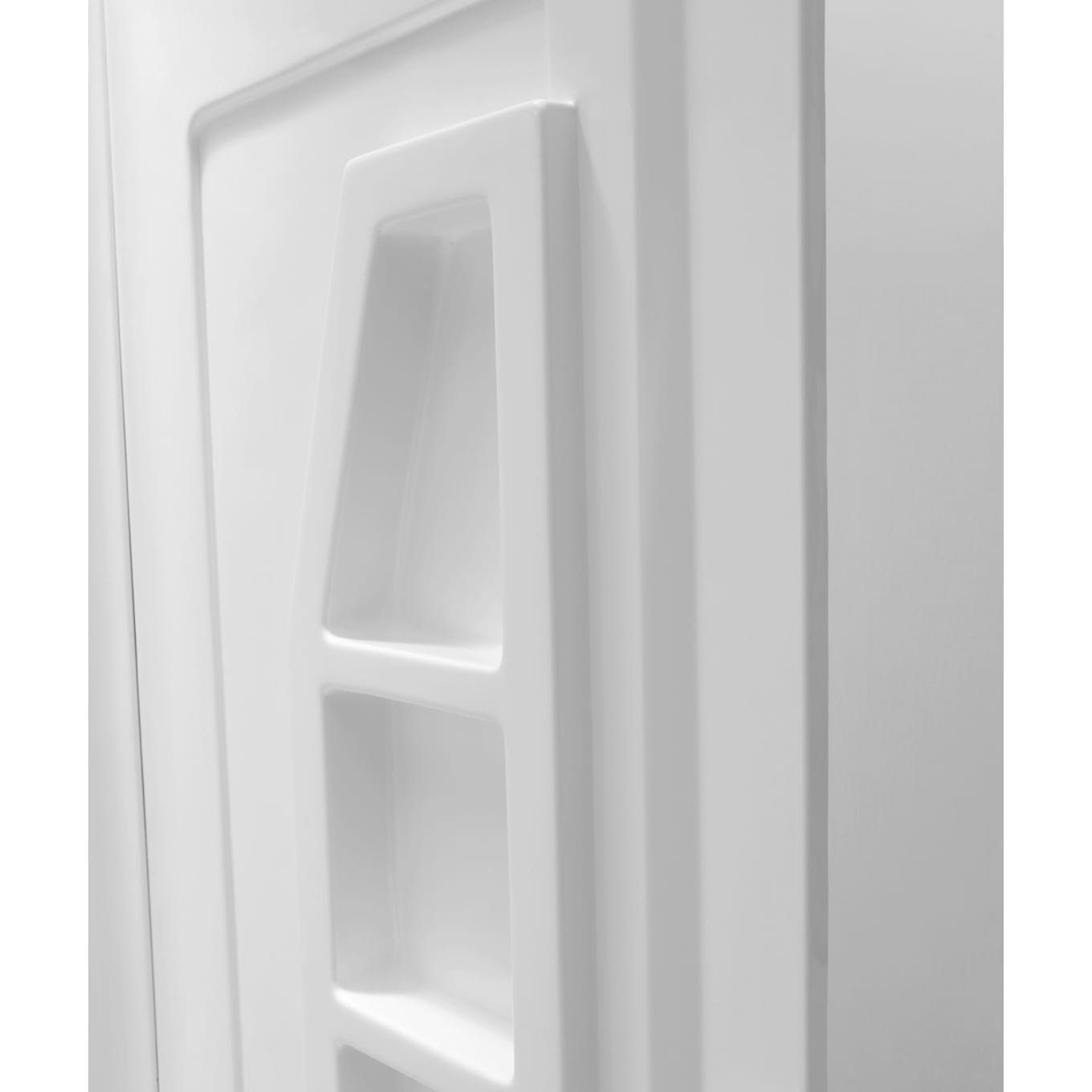 Anzzi SW-AZ010WH Forum 60 in. x 36 in. x 74 in. 3-piece DIY Friendly Alcove Shower Surround in White