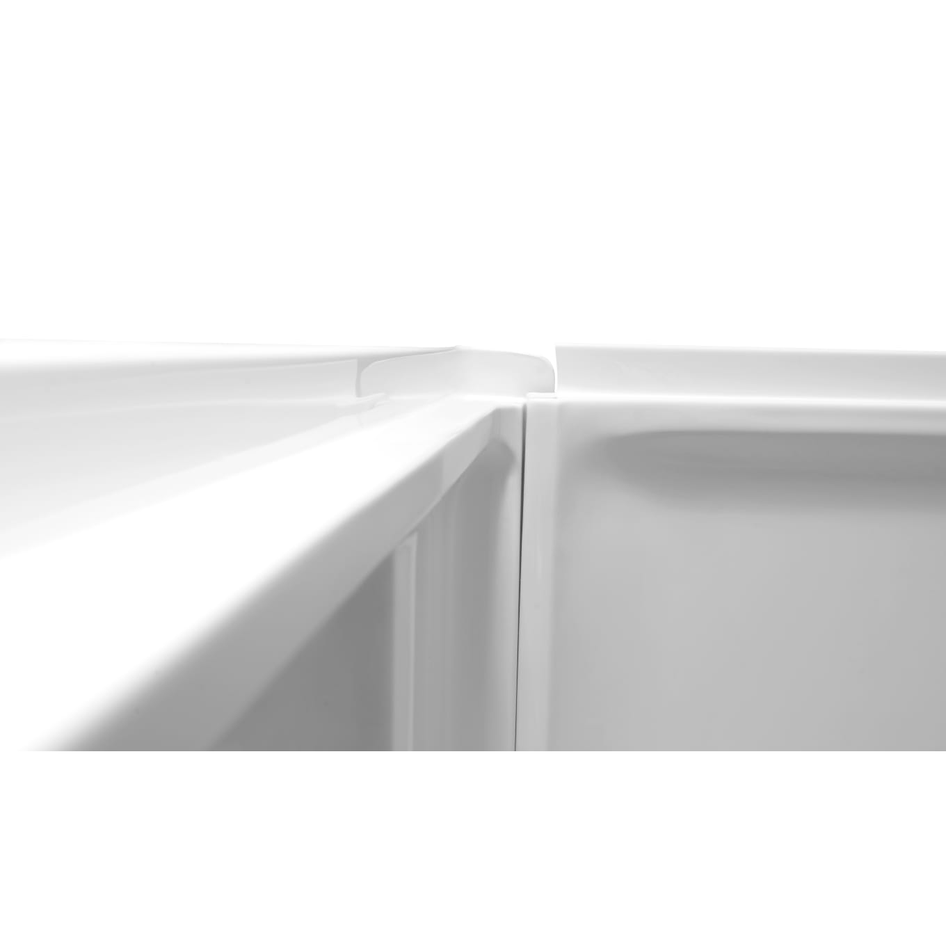 Anzzi SW-AZ8075 Vasu 60 in. x 36 in. x 60 in. 3-piece DIY Friendly Alcove Shower Surround in White