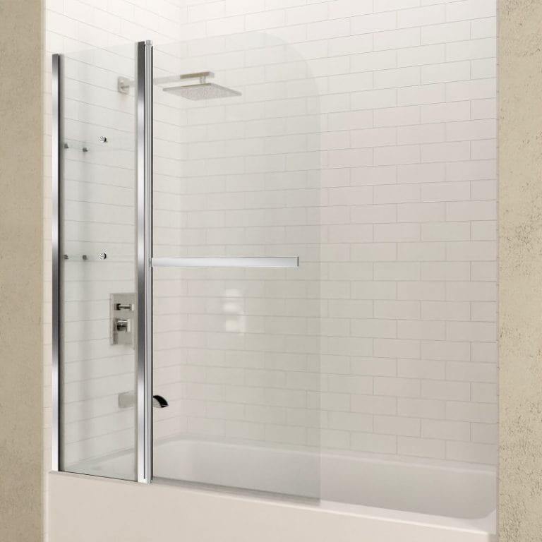 Anzzi Brand SD-AZ054-01CH Galleon 48 in. x 58 in. Frameless Tub Door with TSUNAMI GUARD in Polished Chrome