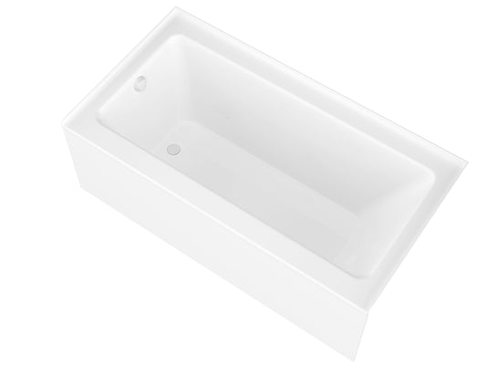 Anzzi Brand SD05401CH-3260L Anzzi 5 ft. Acrylic Left Drain Rectangle Tub in White With 48 in. x 58 in. Frameless Tub Door in Polished Chrome