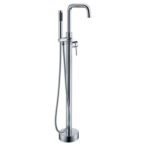 Anzzi Brand FS-AZ0048CH Moray Series 2-Handle Freestanding Tub Faucet in Polished Chrome