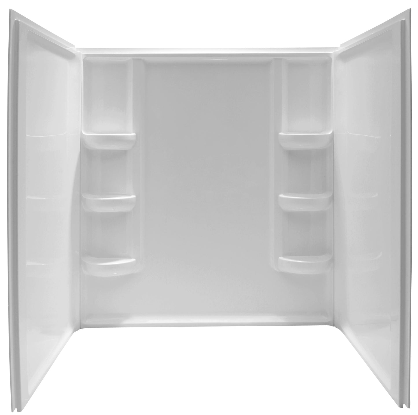 Anzzi SW-AZ008WH Lex-Class 60 in. x 36 in. x 60 in. 3-piece DIY Friendly Alcove Shower Surround in White