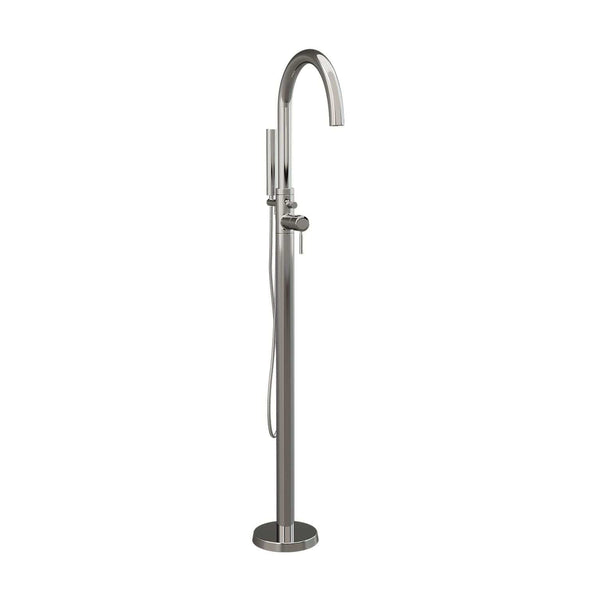 Cambridge Modern Freestanding Tub Filler Faucet with Shower Wand-Polished Chrome CAM150-CP 