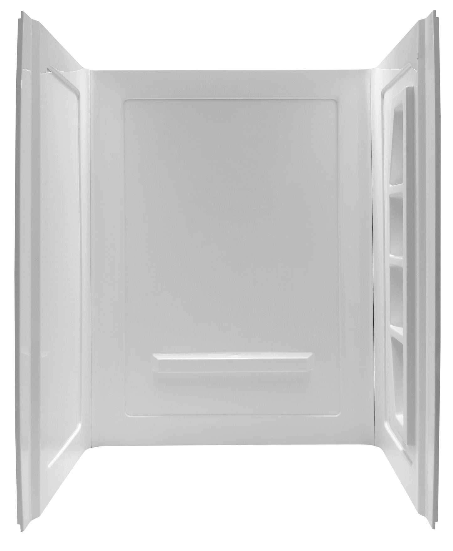 Anzzi SW-AZ010WH Forum 60 in. x 36 in. x 74 in. 3-piece DIY Friendly Alcove Shower Surround in White