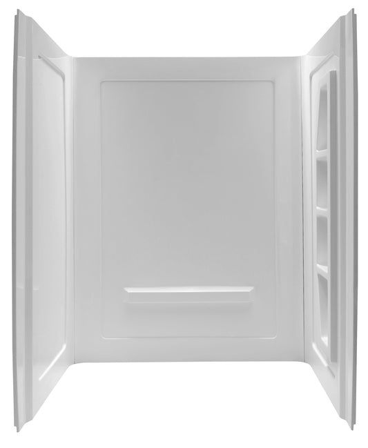 Anzzi SW-AZ8077 Rose 60 in. x 36 in. x 74 in. 3-piece DIY Friendly Alcove Shower Surround in White