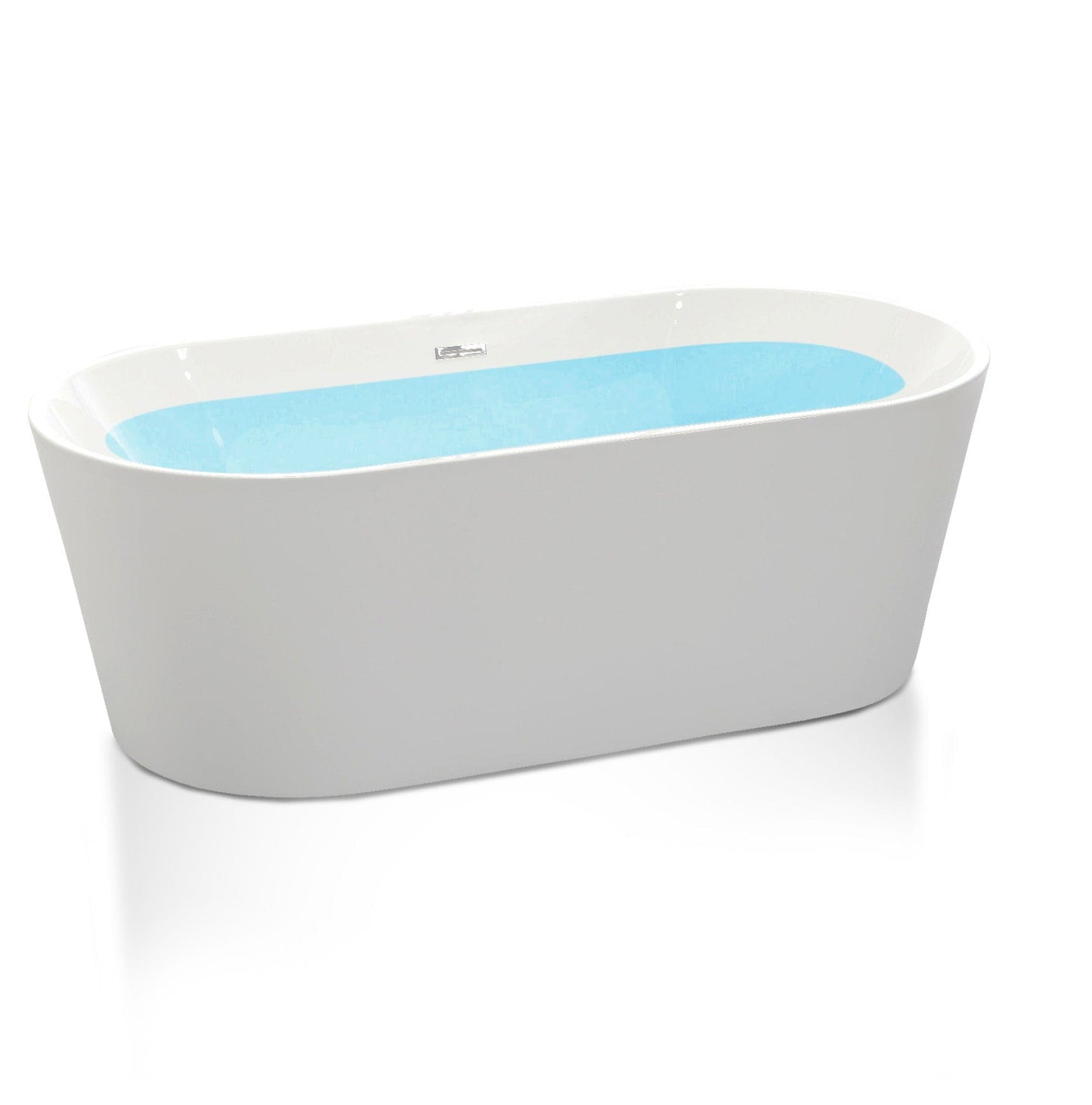 Anzzi Brand FT-AZ098 Chand 67 in. Acrylic Flatbottom Freestanding Bathtub in White