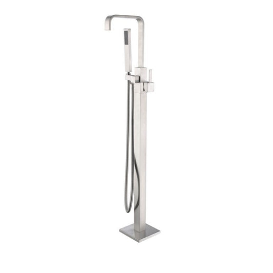 Anzzi Brand FS-AZ0031BN Victoria 2-Handle Claw Foot Tub Faucet with Hand Shower in Brushed Nickel