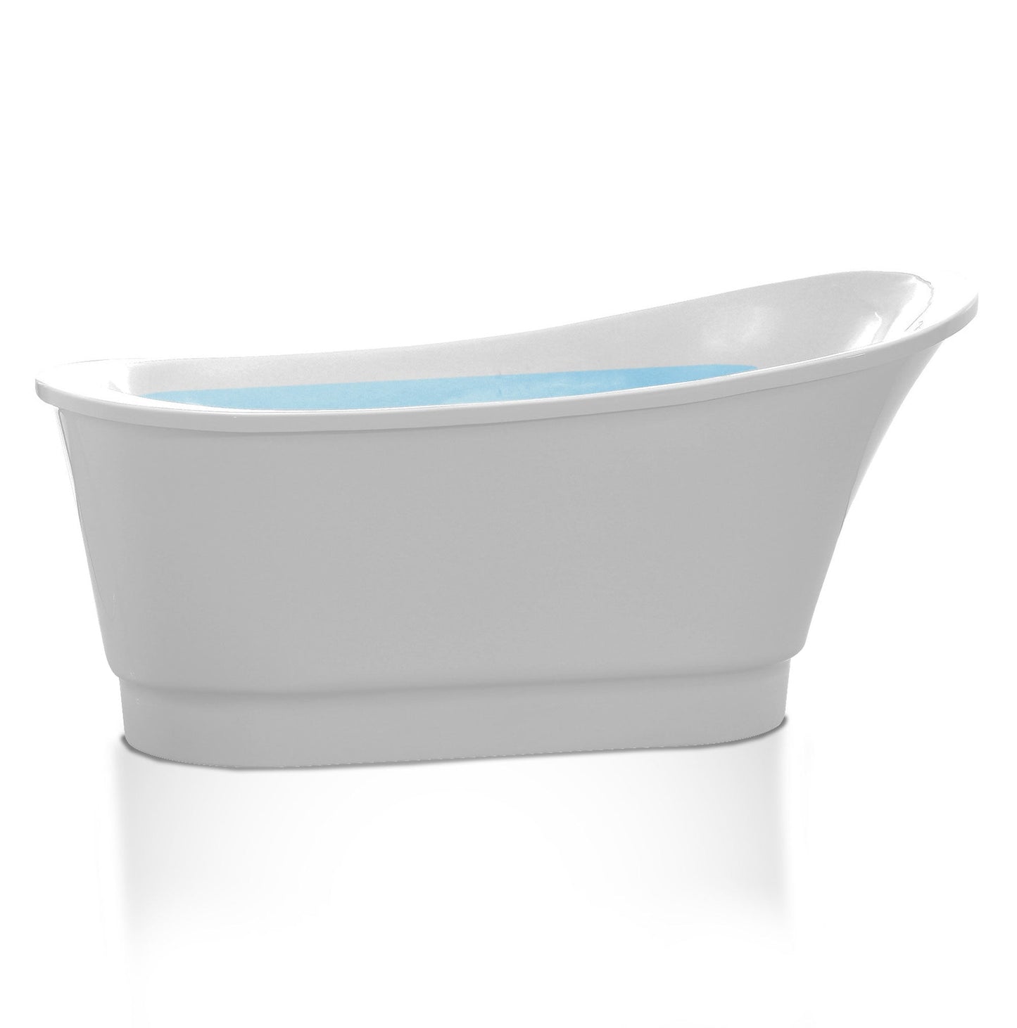 Anzzi Brand FT-AZ095 Prima 67 in. Acrylic Flatbottom Non-Whirlpool Bathtub in White