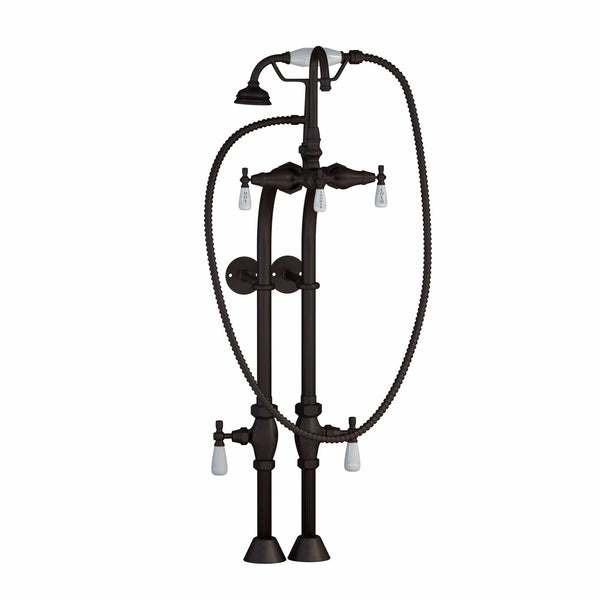 Cambridge Clawfoot Tub Freestanding English Telephone Gooseneck Faucet & Hand Held Shower Combo-Oil Rubbed Bronze CAM398684-ORB